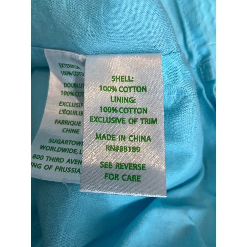 Lilly Pulitzer Kenzie Dress Size 6 Resort Aqua Gold Beaded V-Neck Mini - Picture 7 of 8